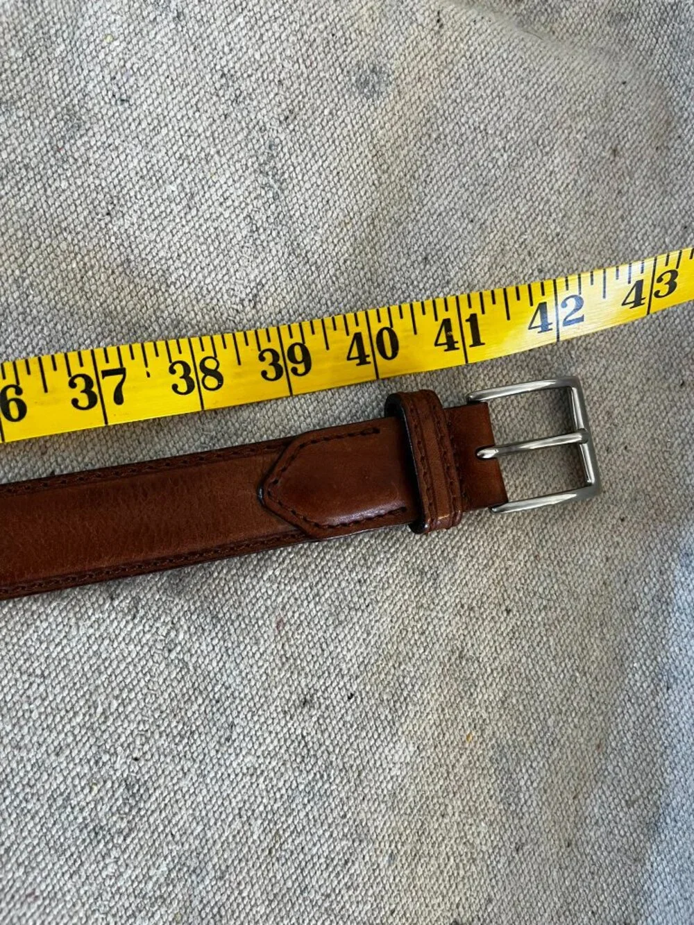 Polo Ralph Lauren Men's Brown Classic Full-Grain Leather Belt Sz 38